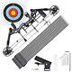 Pro Compound Right Hand Bow Kit Arrow Archery Target Hunting Set 20-70lbs Black