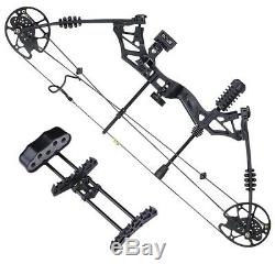 Pro Compound Right Hand Bow Kit Arrow Archery Target Hunting Set 20-70lbs Black
