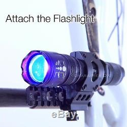 RGB & White Hunting light for Compound Bow Bowfishing-Picatinny Rail 10 Modes