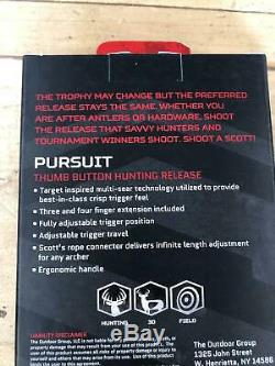 SCOTT Archery Pursuit Black Thumb Button Hunting Release