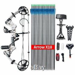 Safari Choice Hunting Archery M1 Compound Bow Set Package, Snow Camo
