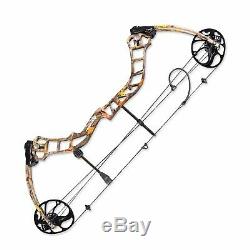 Safari Choice Hunting Archery Trigon Compound Bow Set Package, Forest Camo