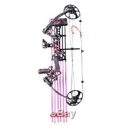 Topoint Female Women Girl Compound Bow Kit Hunting Archery with 18pcs Arrow Pink