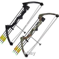 Traditional Compound Bow 20lbs Hunting Archery Black/Camo Outdoor Fishing Sports