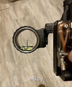 Trophy Ridge React One Pro RH Single Pin Bow Sight Black USED Great For Hunting