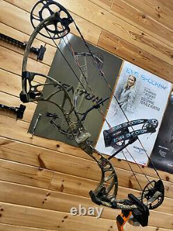 USED PSE Drive X 25-30.5 50-70# Compound Bow CAMO HUNTING NEW CUSTOM STRINGS