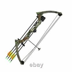 US 20lb Pro Compound Right Hand Bow Kit Archery Arrow Target Hunting Camo Set