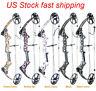 Us Adult Hunting Training Archery 19-70lbs Compound Bow With 18pcs Carbon Arrows