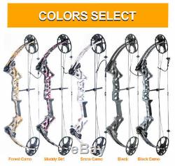 US Adult Hunting Training Archery 19-70Lbs Compound Bow with 18pcs Carbon Arrows
