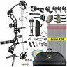Us Stock 15-70lb Compound Bow & Arrow Hunting Target Archery Cnc 19-30