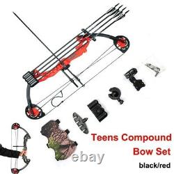 US Youth Compound Right Hand Bow Kit 4 Pcs Arrow Archery Target Practice Hunting