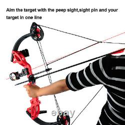 Youth 15-29lbs Compound Bow Kit With4pcs Arrows Right Hand Target Practice Hunting