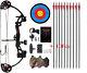 15-29lbs Pro Composé De La Main Droite Bow Kit Archery Arrow Cible Chasse Black Set