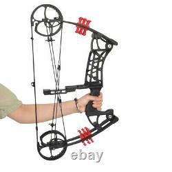 30-55lbs Archery Compound Bow Double Usage Catapult Steel Ball Arrows Aluminium Hunt