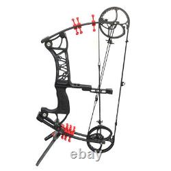 30-55lbs Compound Bow Steel Ball Dual-use Archery Arrow Hunting Fishing Rh Lh