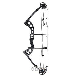 30-60lbs Pro Compound Droite Bow Kit Archery Arrow Target Hunting Black Set