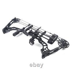 329fps Compound Bow Set Archery Hunting Bowstring Shock Absorption Arrow Box Us