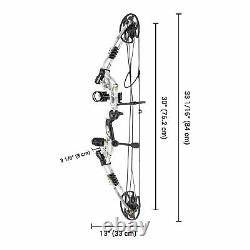 70 Lbs Pro Compound Hand Bow Kit Cible Pratique De Chasse Flèches Tir À L'arc