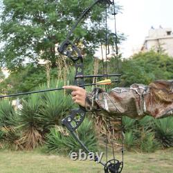 Arc Composé Flèches De Carbone Ensemble 30-55lbs Ajustable Archery Bow Shooting Chasse