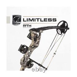 Arc de chasse Bear Archery Limitless Dual Cam avec carquois, viseur et repose-flèche