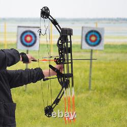 Arc de chasse à poulies pour adulte de 35-70 livres avec ensemble de tir à l'arc et 12 flèches