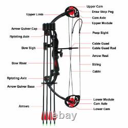 Ensemble arc compound 15-29lbs flèches équipement de chasse à l'arc pour adolescents et enfants US