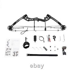 Ensemble d'arc de chasse à main droite avec 12 flèches, kit de tir à l'arc noir de 30-55 livres