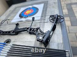 Ensemble de arc à poulies 30-70lb Kit de viseur de flèche de chasse de tir à l'arc JUNXING M128 main droite