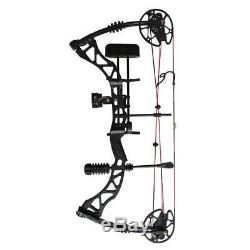 Irq Archery 45-70lbs Kit Noeud Composé Noir Chasse Cible Membres Américains Droitier