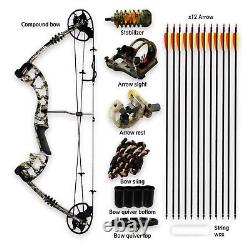 Kit d'accessoires SereneLife pour arc à poulies et flèches pour la chasse, camouflage, 320fps.