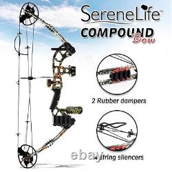 Kit d'accessoires SereneLife pour arc à poulies et flèches pour la chasse, camouflage, 320fps.