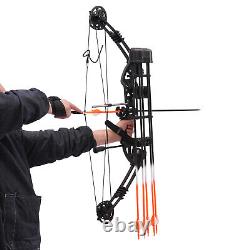 Kit d'arc de chasse à l'arc pour adulte de 35-70lbs 329fps avec 12 flèches