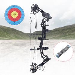 Kit d'arc de chasse à l'arc pour adultes de 35-70 livres, 329 pieds par seconde, avec 12 flèches neuves