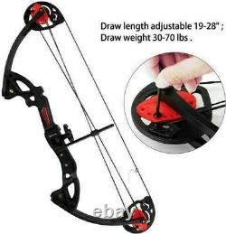 Kit de flèches pour arc à poulies professionnel de 15 à 29 livres pour la pratique de la cible et la chasse, pour droitiers.