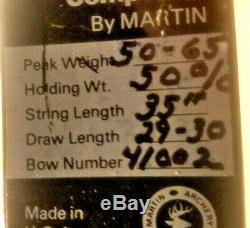 Martin Lynx Magnum M-7 Aluminium Composé D'acier Arc Tir À L'arc # 1 Meilleur Pour Hunt Rt
