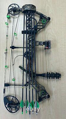 Mathews Heli-m Compound Hunting Bow With Sight, Quiver, 5 Arrows, 70 Dw 26 Dl, Rh
