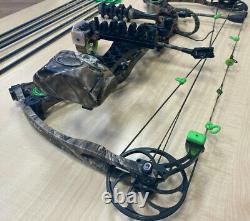 Mathews Heli-m Compound Hunting Bow With Sight, Quiver, 5 Arrows, 70 Dw 26 Dl, Rh