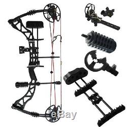 New Archery Rth 35-70lbs Compound Main Bow & Chasse Accessoires Set Noir