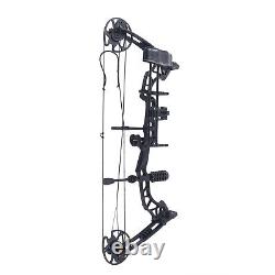 Pro 35-70lbs Compound Bow Droite Bow Kit Archery Arrow Cible Chasse Noir