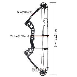 Pro Compound Hand Bow Kit 12frp Flèches Chasse À L'arc Black Set 30-60lbs