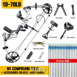 Topoint M1 Compound Bow 19-30 19-70lb Right Hand Hunting Archery Target États-unis