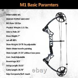 Topoint M1 Compound Bow 19-30 19-70lb Right Hand Hunting Archery Target États-unis
