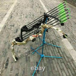Us 20lb Pro Compound Droite Bow Kit Archery Arrow Target Hunting Camo Set